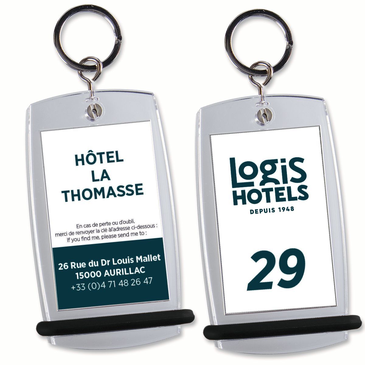 Porte-Clés Hôtel Logis – Personnalisation Pratique par Étiquette Bristol