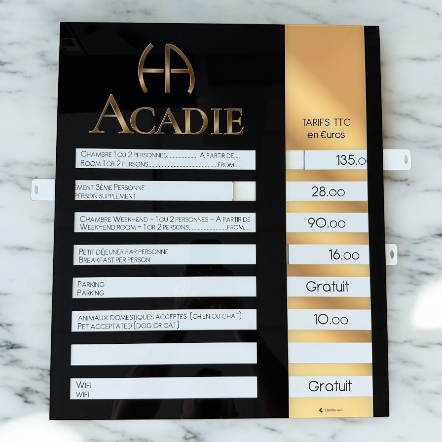 Affichage sur mesure des prix hôtel | 8 Lignes