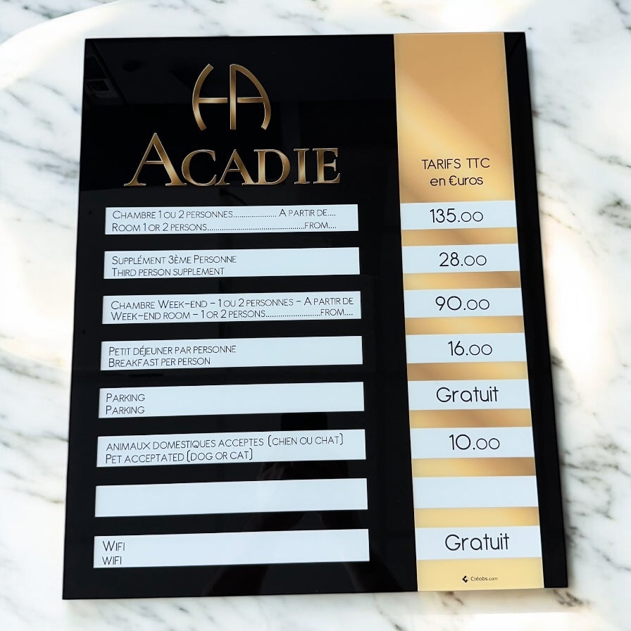 Affichage sur mesure des prix hôtel | 8 Lignes