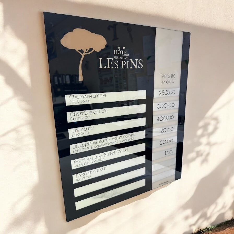 Affichage sur mesure des prix hôtel | 8 Lignes
