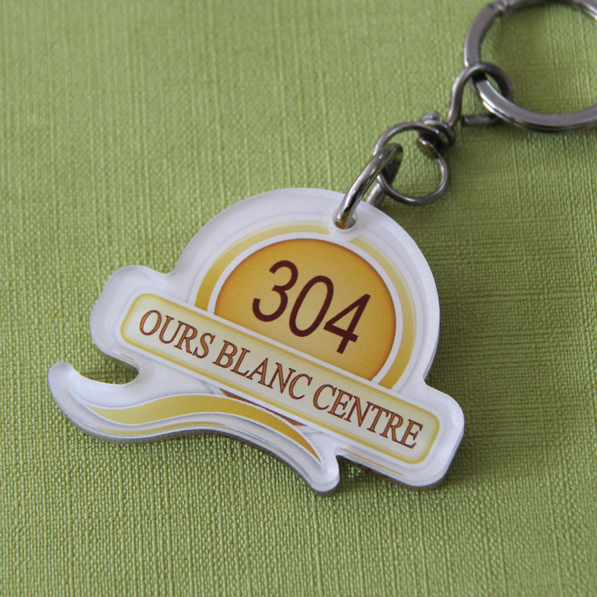 Porte-clé de forme spéciale de couleur jaune