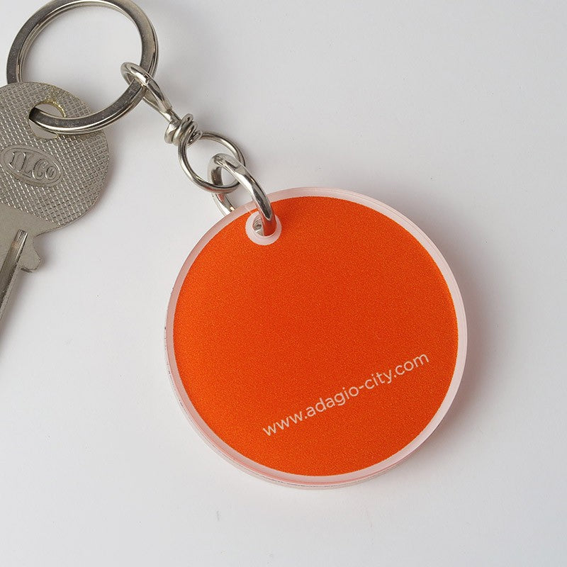 Porte-clé rond de 50 mm avec une personnalisation colorée