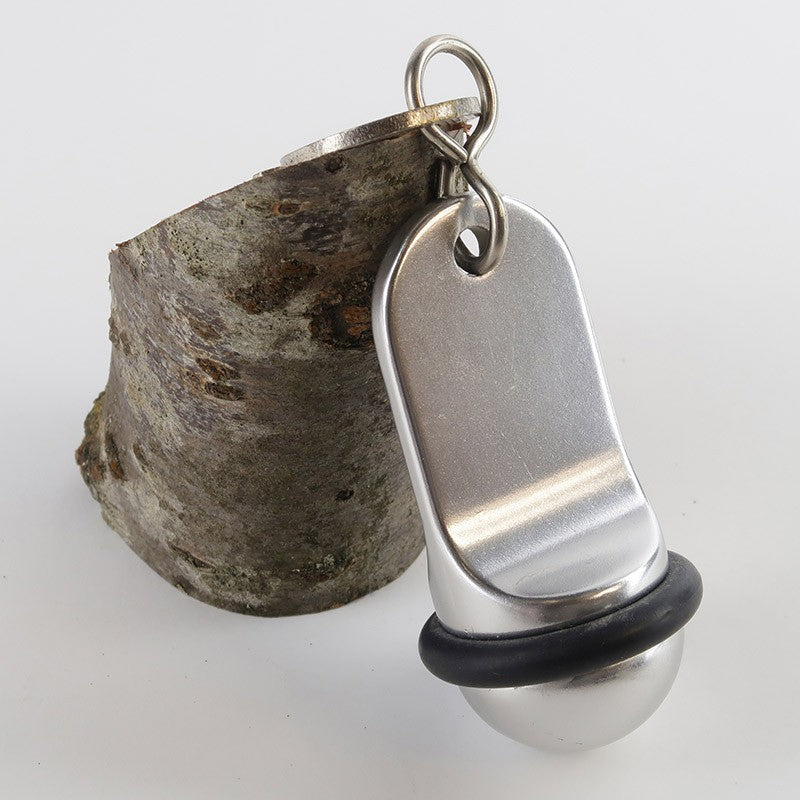 Porte-clé en aluminium petit modèle en aluminium anodisé argenté