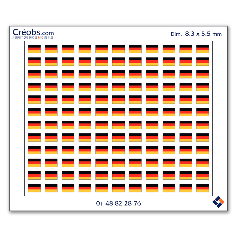Drapeaux Allemand Adhésif pour badges