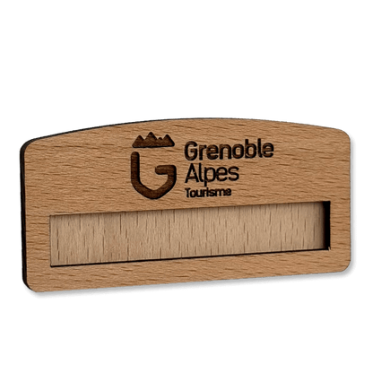 Badge Nominatif EcoBois 70 x 33 mm - Badge en Bois Écoresponsable