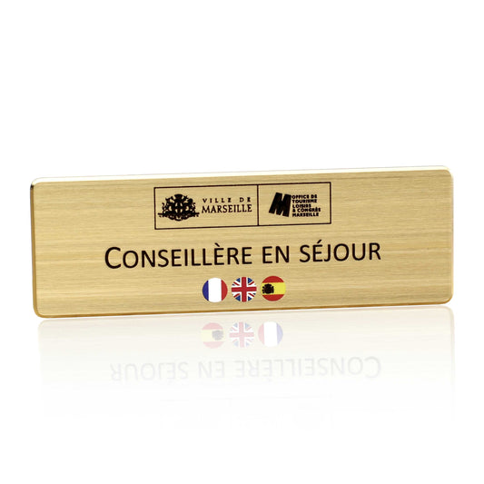 Badge en Laiton Brossé - Office de Tourisme