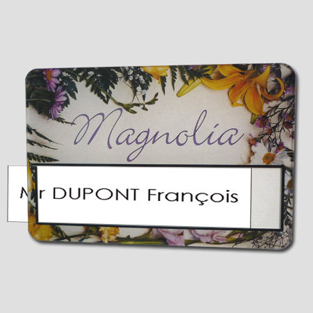 Numéro de porte Personnalisable fleurs