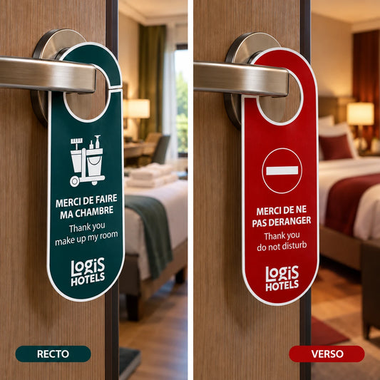 Pancarte accroche-porte "ne pas déranger" Logis Hôtels