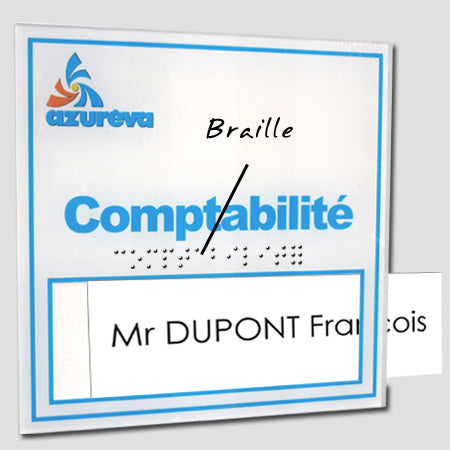 Plaque de porte personnalisable avec logo