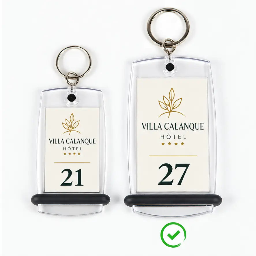 Porte-clé Créoglass - Grand porte-clé personnalisable par étiquette Bristol