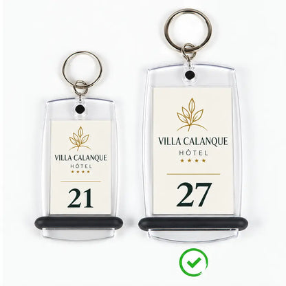 Porte-clé Créoglass - Grand porte-clé personnalisable par étiquette Bristol