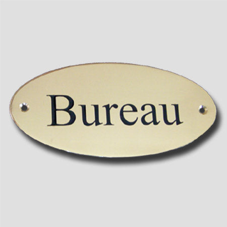 Plaque de Bureau en Laiton Gravée