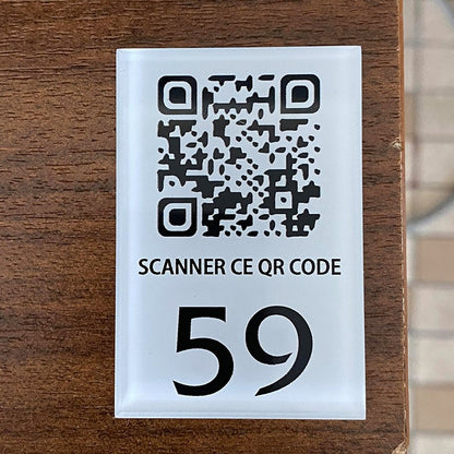 Menu QR code + numéro de table à coller