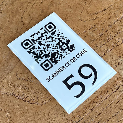 Menu QR code + numéro de table à coller